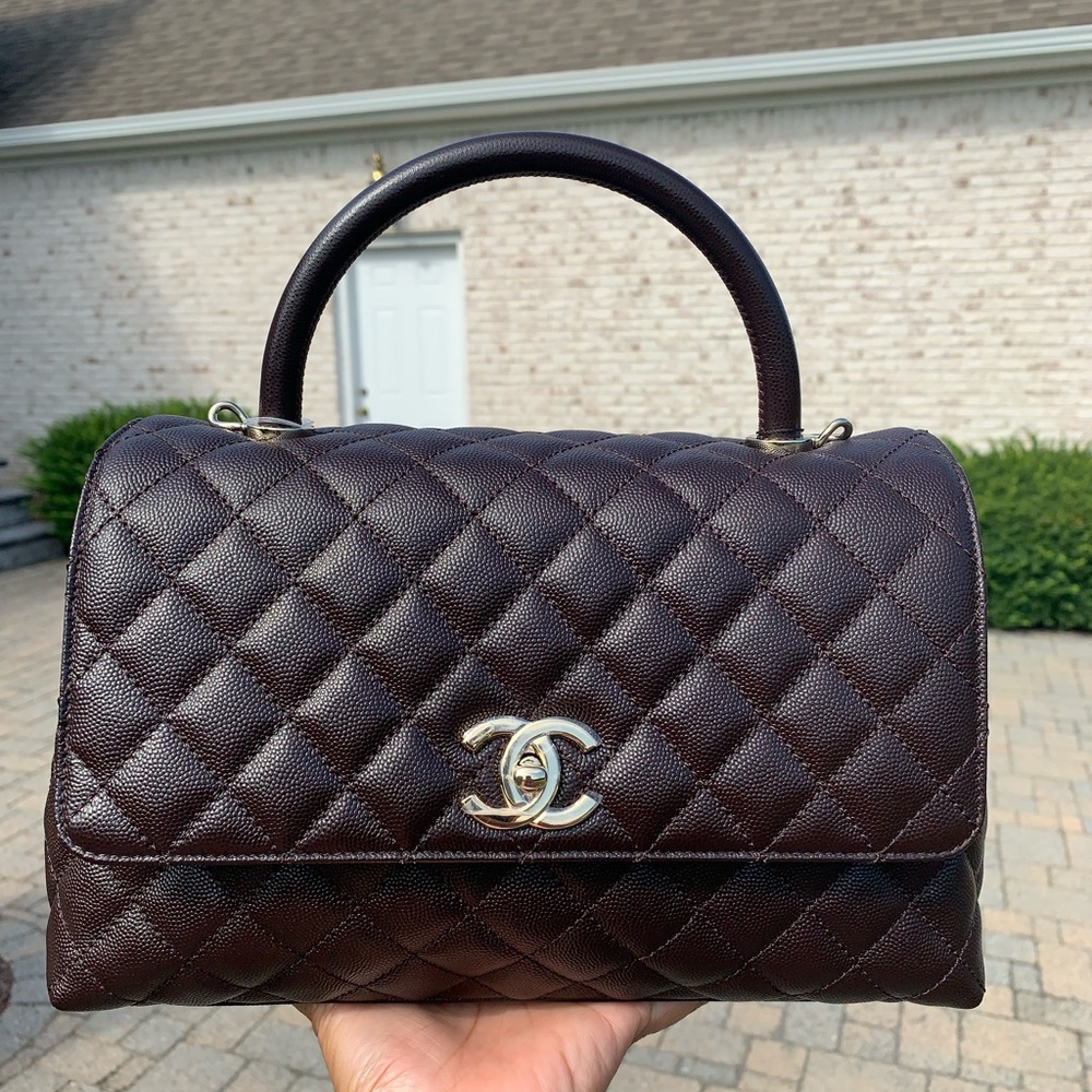 CHANEL Black Quilted Satchel with Gold Accents - Picture 7 of 11